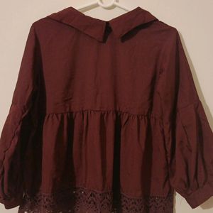 Marroon Full Sleeve Top.