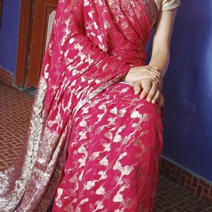 Red Banarasi Saree