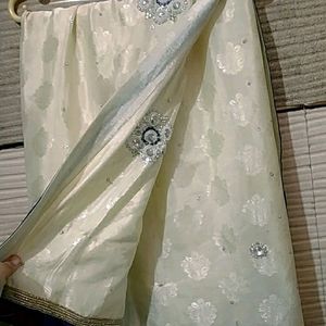 Royal White Saree