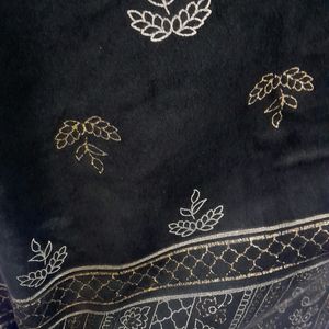 Heavy Velvet Designer Suit With Fullsize Shawl