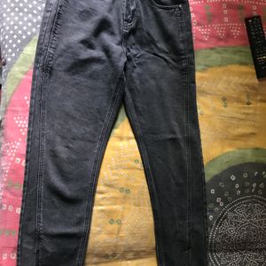 Urbanic Charcoal Front Slit Jeans