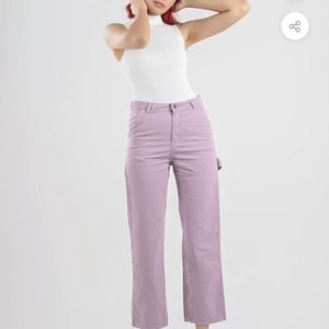 Freakins Lilac Straight Fit Pants