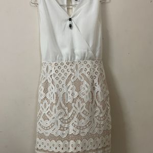 White Party Dress Halter Nexk Style