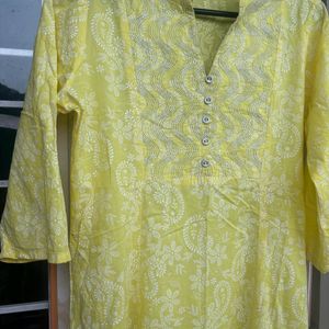 Yellow Shimmery kurta