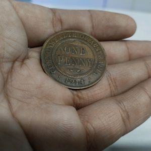 Common Wealth Of Australia 1914 One Penny Coin