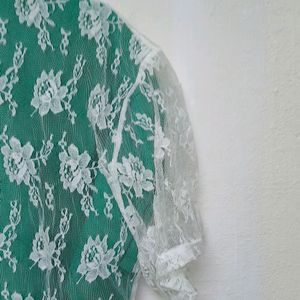 Trendy New Green White Top For Women