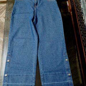 Blue Wide Leg Jeans