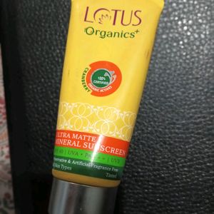 Lotus Sunscreen Used Once