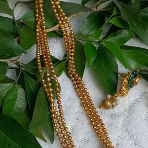 Layered Chain& Earrings