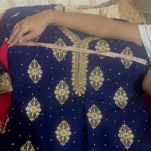 Sharara Set Blue Pink Combination