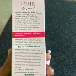 Lotus Organics Under Eye Cream