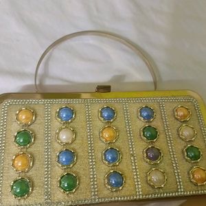 Hand Bag Golden Colour