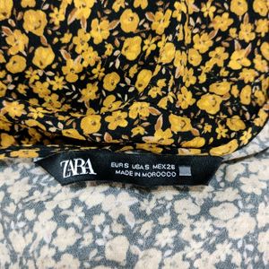 Zara Black Printed Dress ( Women)