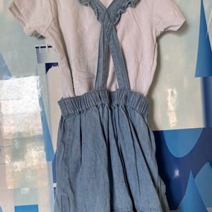 @100 Top And Denim Skirt