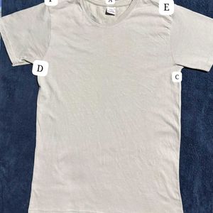 Solid Round Neck T-shirt For Boys ,M Size