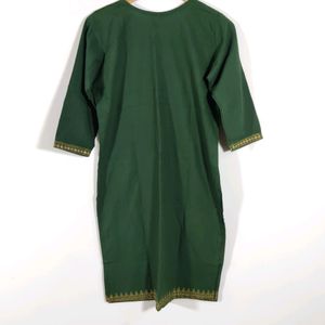 Green Printed Casual Kurta (Women)