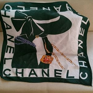 Chanel Vintage Mademoiselle Pleated Scarf