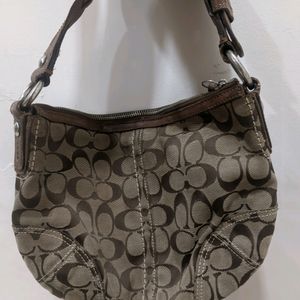 Coach Signature Braided Hobo Bag