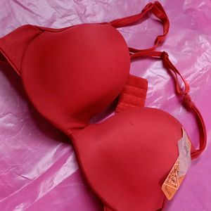 Padded Red Cute Bra