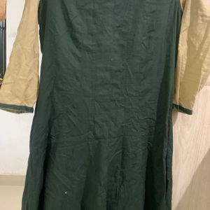 Dark Green Simple Anarkali Kurta