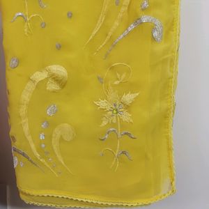 Yellow  Colour Embroidery