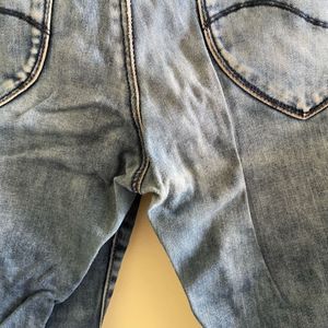 Blue Washed Jeans For Women