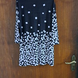 Beautiful White N Black Printed Top