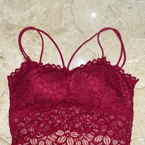 Fancy Silky Net Lightly Padded Non Wired Bralette