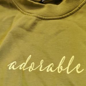 Olive Green Zudio Adorable Top With Full Sleeves