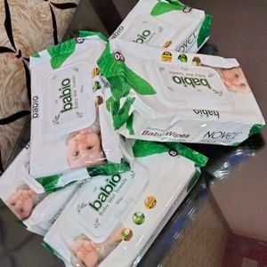 Pack Of 5 Babio Wet Baby Wipes