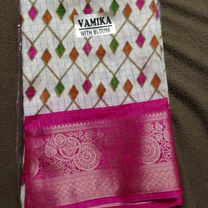 Price Fixed-New Fancy Design Pattu Saree