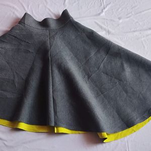 Beautiful Grey Frock Flared Skirt