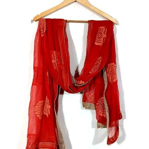 Red & Gold Dupatta (Women)