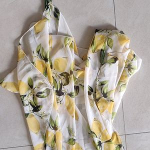 Shrug / Yellow/ Floral/ Jacket / Sleeveless