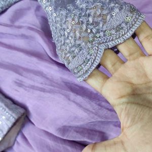 Diwali Sale! Lavender One Shoulder Lehenga