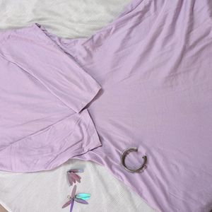 Lavender Coloured Flare Dress (M)