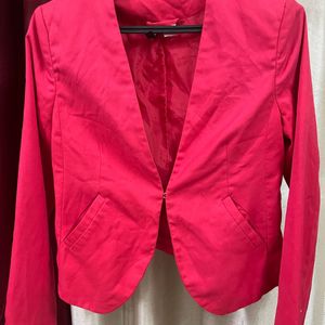 H&m Red Elegant Blazer Jacket Coat