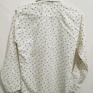 (Negotiable) White Shirt With Flowers