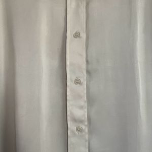 H&M Satin Silk White Shirt