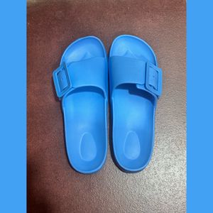 NEW KOOK N KEECH BLUE RUBBER SLIDES