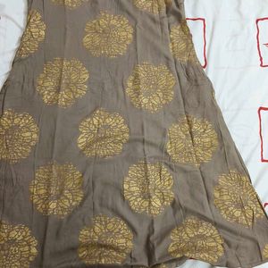 Kurti For Daily Wear Golden Brown Colour (XL SIZE)