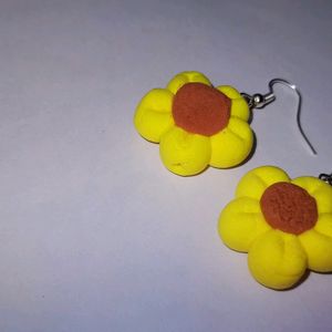 Sunflower Earrings With Free Gifts