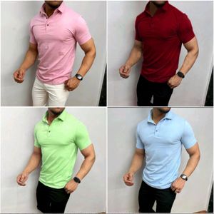 Basic Polo Collar Tshirt- Four Piece Combo