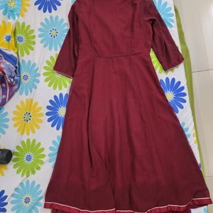 Indya Maroon Ethnic Dress