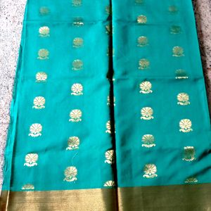 Peacock Colour Saree New