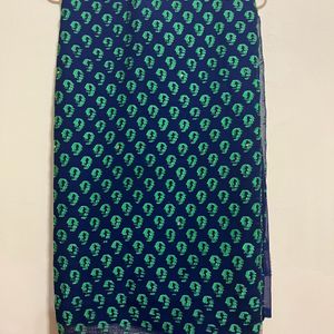 Printed Saree With Embroidery