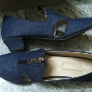 Blue Synthetic Solid Wedges For Women