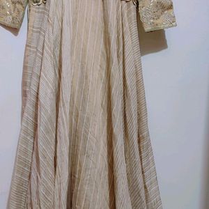 Tan Color Designer Gown For Girl Or Woman 40 Bust