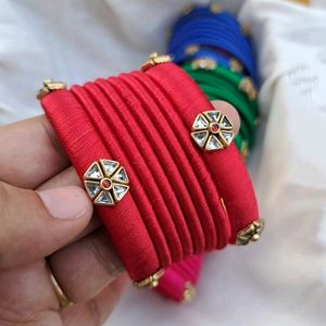 Handcrafted Silk Thread Bangles Set