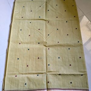 Beige Pure Cotton Saree